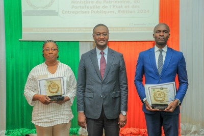 Côte d'Ivoire : Promotion du mérite, Moussa Sanogo célèbre deux collaborateurs classés 2è et 3è au Prix National d'Excellence 2024 et les exhorte à relever tous les défis de la DGPE