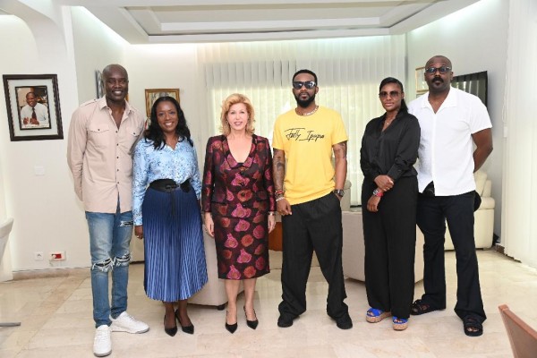 Côte d'Ivoire : Fally Ipupa en visite chez la Première Dame, Madame Dominique Ouattara