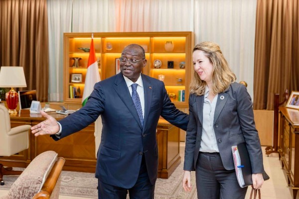 Côte d'Ivoire : Le Vice-Président Tiémoko Koné a eu un entretien avec Amy Pope; DG de l'OIM