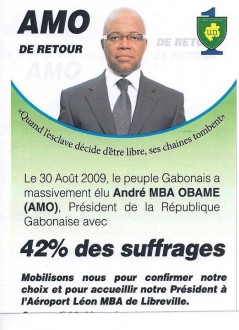 TRIBUNE: AMO, le « VRAI » Président du Gabon de retour !