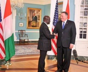 Côte d'Ivoire : Depuis Washington, Amon Tanoh plaide auprès de Pompeo pour que son pays soit traité comme un partenaire privilégié