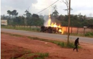 Cameroun :  Yaoundé, un mort dans l'explosion d'un camion transportant des bouteilles de gaz