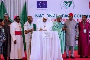 Nigeria : Présidentielle 2019, signature de l'accord de paix, le candidat Atiku absent